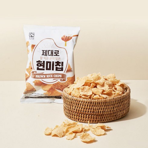 홍천 프로틴 현미스낵 34봉 - 제대로 현미칩 80g 25개(1박스) (유기농현미 100%), 25개