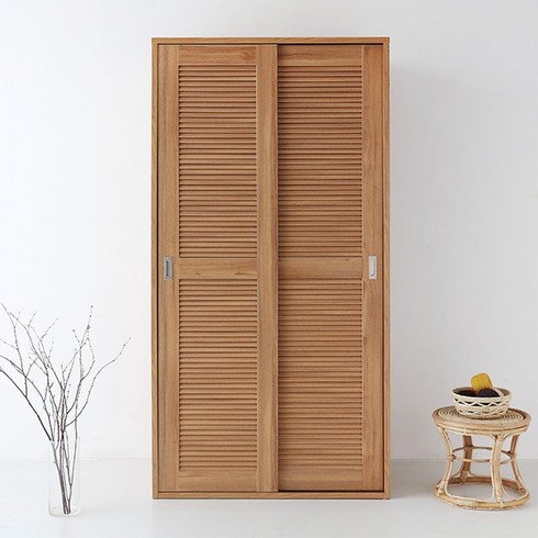 마켓비 BELOIN 드레스룸 옷장세트 슬라이딩도어 2문 행거 100195, 캄포어베니어