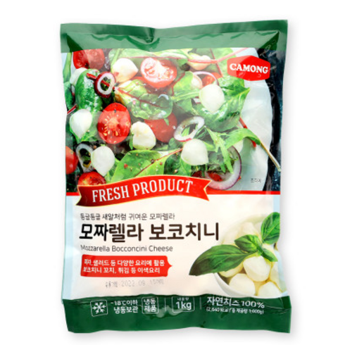 까몽 모짜렐라 보코치니 1kg 100% 자연치즈 샐러드 토핑 꼬치 치즈 [당일발송], 까몽 모짜렐라 보코치니 1kg+기본아이스포장