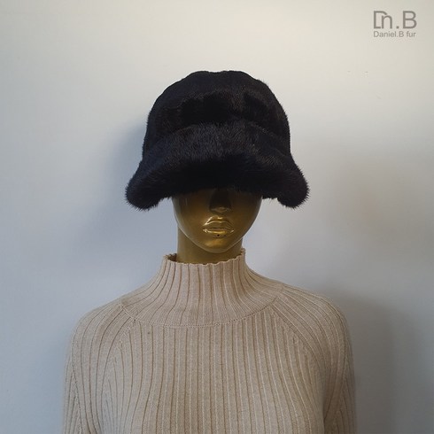 디앤비퍼 천연 밍크 풀스킨 버킷햇 여성 모자(DF1417HA)
