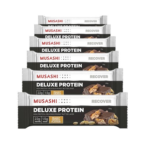 [무사시] 디럭스 프로틴바 피넛 크런치 60g X6