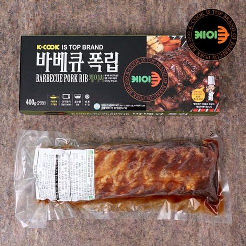 [CJ이츠웰] [케이쿡]바베큐 폭립 400g x 6팩, 6개