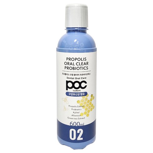 POC 프로폴리스 유산균 가글 오랄클리어 구강청결제 입속 입냄새제거가글 600ML 1병, 1개