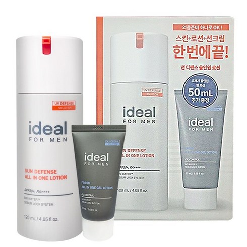 아이디얼포맨 선 디펜스 올인원 120ml+프레시 50ml, 단품