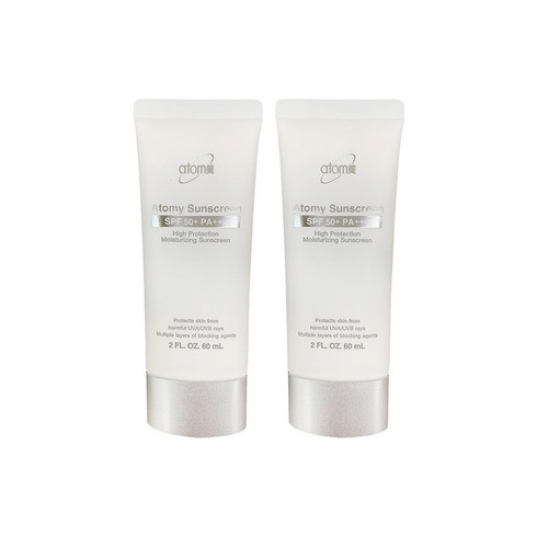 애터미 선크림 화이트 SPF50+ PA+++, 60ml, 2개