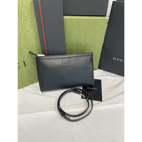 [국내배송] 구찌 마이크로시마 클러치 크로스백 블랙 607723