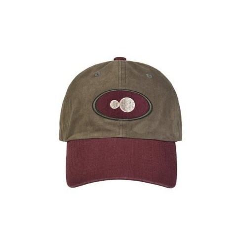 AEAE OVAL SYMBOL LOGO CAP - OLIVE / BURGANDY