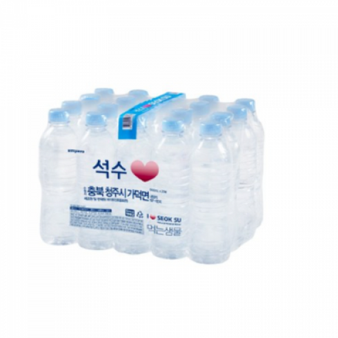 석수 무라벨 생수, 500ml, 40개