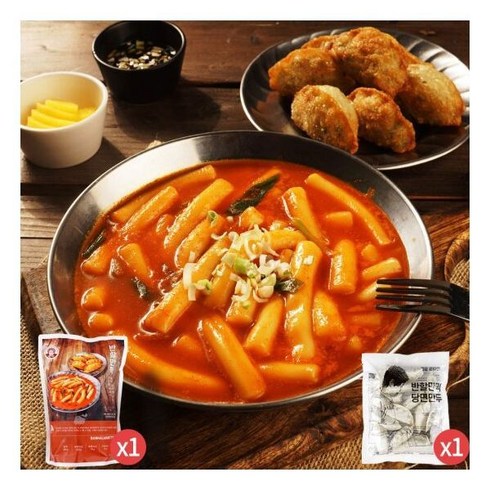 반야월할매 국물 떡볶이 - 반야월할매 떡볶이만두세트 915g + 당면만두 420g, 2개