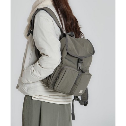 스노우피크 APPAREL S23FUCBP22 캠플 투포켓 백팩 12L Dark Khaki