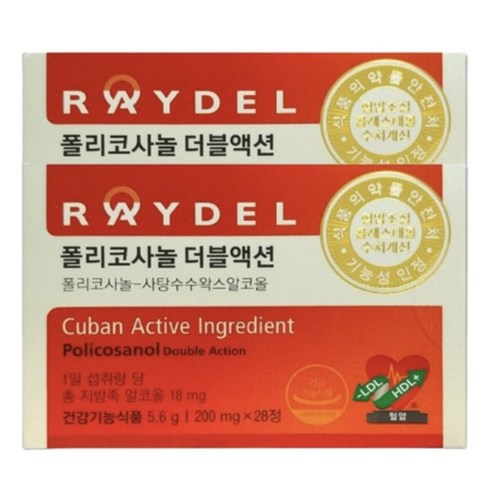 레이델 폴리코사놀 더블액션 200mg, 56정, 1개