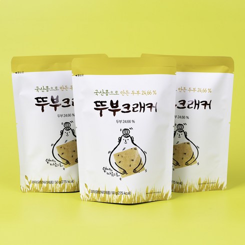 뚜부칩 4종 세트  - 코스트코 두부과자 뚜부크래커 건강 국산콩 어린이 간식, 3개, 50g