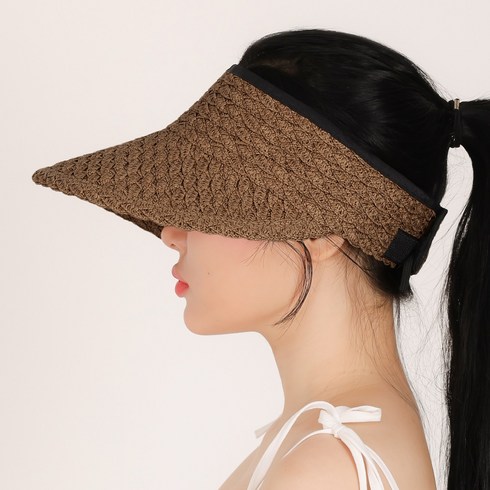 루만 썬캡 썬바이저2세트 - 라핑 돌돌이 썬캡 휴대용 여름 여성 지사 모자 접이식 썬바이저