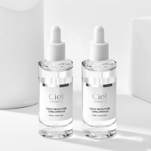 [Ciel cosmetic] [ 1+1 ] 씨엘 코스메틱 데일리 모이스처 코어 앰플 50ml+50ml, 2개, 50ml