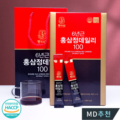 에브리타임 데일리 홍삼스틱10g x 100포 (선물포장+홍삼젤리), 1개