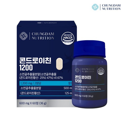 청담뉴트리션 콘드로이친 1200 600mg, 60정, 1개