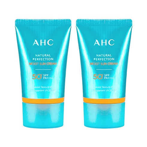 A.H.C 내추럴 퍼펙션 모이스트 선 크림 SPF50+ PA++++, 50ml, 2개