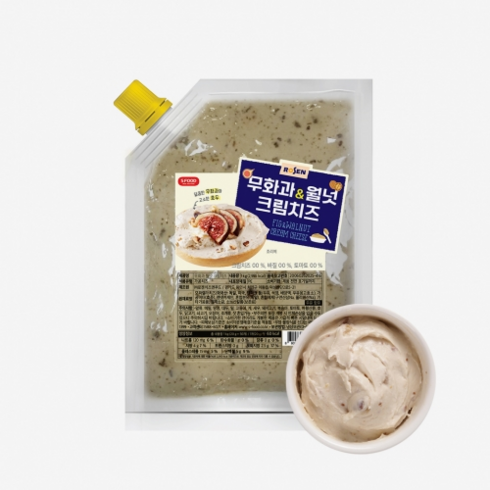 무화과크림치즈 - 로젠치즈 무화과 월넛 크림치즈 1kg, 1개