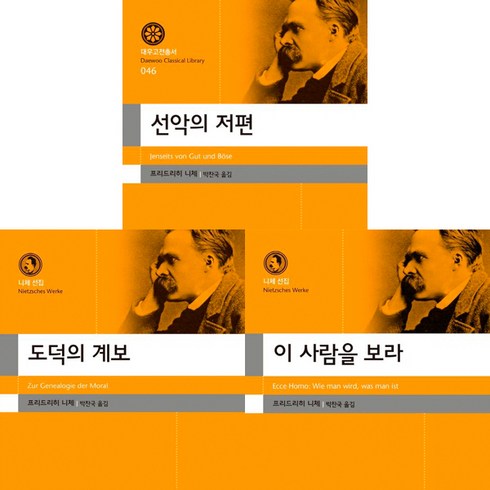 선악의저편 - 니체 선집 베스트 3권세트 - 선악의 저편 ＋ 도덕의 계보 ＋ 이 사람을 보라