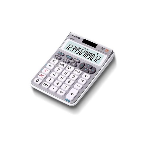 카시오텐키 계산기 미니 저스트 타입 12자리 MZ-20SR-N 실무계산기 실버