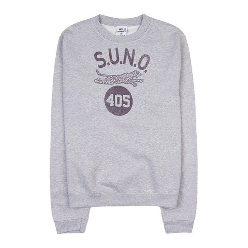 와일드동키 남여공용 FG SUNO 맨투맨 FG-SUNO-HEATHER GREY