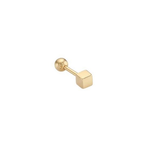 로이드 **노스톤 스퀘어 베이직 피어싱** 14K GOLD 골드 반쪽 피어싱 귀걸이 LPFD3006G
