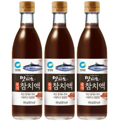 청정원 맛선생 꽃게 참치액, 950g, 3개