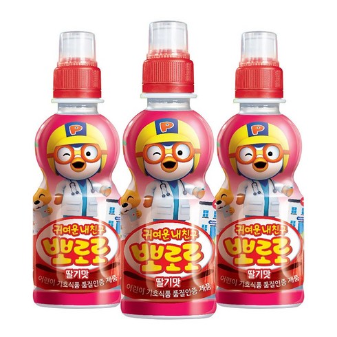 팔도 뽀로로 딸기 235ml 24pet, 0                           딸기, 24개