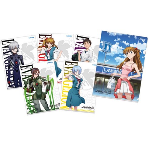 로손 오리지널 에반게리온 클리어 파일 [전 6종 세트](식완) “에반게리온 신극장판: 파 Blu-ray & DVD 발매 기념