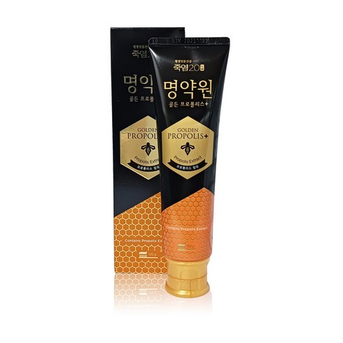 명약원 골든프로폴리스 플러스 치약 120g11개  칫솔 4개 - LG생활건강 죽염 명약원 골든프로폴리스 치약 플러스 120g, 1개