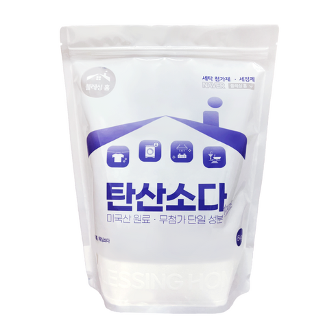 독일직수입 소다산 세탁 세제 1.5L 4통  표백제 500g 1통 더 - 블레싱홈 미국 탄산소다 5kg 빨래 쉰내 꿉꿉함 기름때 제거 세탁 첨가제 워싱소다, 1개