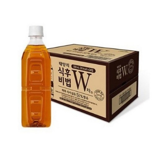 (공식) 식후비법 W차 무라벨 PET 500ml 24개