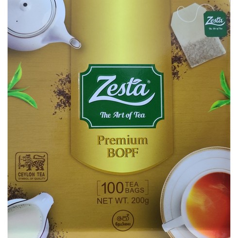 [스리랑카 실론티] 홍차 Srilanka Ceylon Tea bags 실론티 티백 100개 WORLDFOOD, 1개, 2g, 100개입