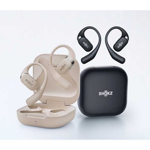 Shokz 샥즈 오픈핏 블루투스 이어폰 헤드셋 T910 2컬러, 블랙