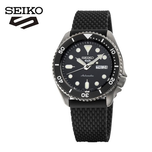 [SEIKO5]세이코 공식판매처 정품 오토메틱 다이버 블랙스모 실리콘밴드모델 SRPD65K2 워치갤러리