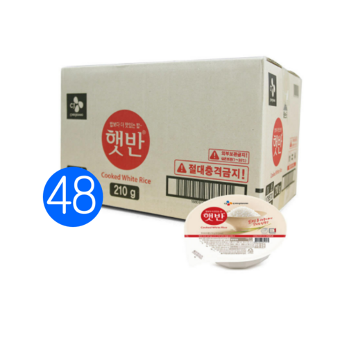 햇반 백미밥, 210g, 48개