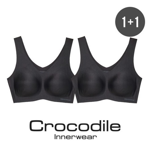 [크로커다일(언더웨어)] [크로커다일] 감탄브라 라이크라쉘론 V넥 패드일체형 브라 2종 블