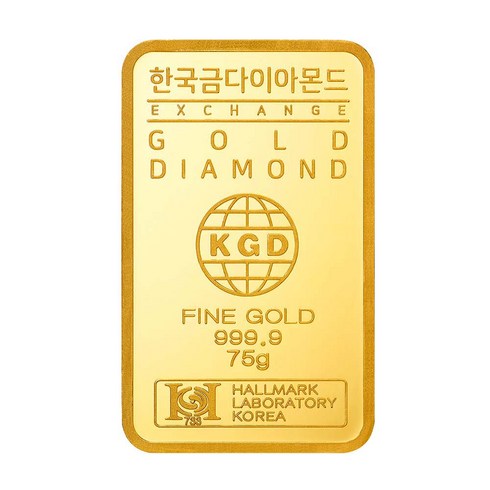 한국금다이아몬드 순금 골드바 75g 금시세 (24K 99.99%)