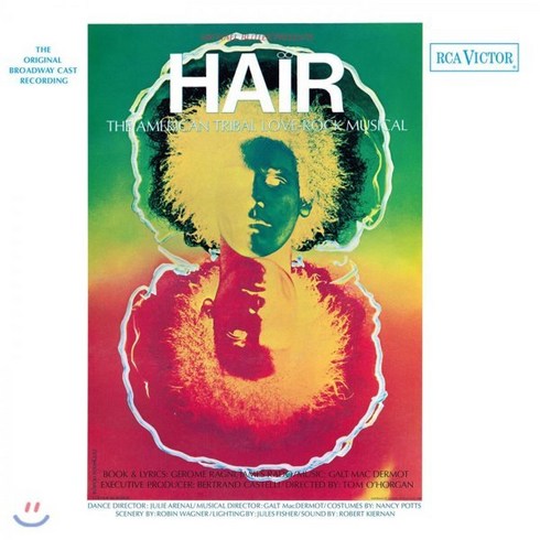 [LP] 오리지널 브로드웨이 뮤지컬 헤어 뮤지컬음악 (Original Broadway Cast Hair OST) [그린옐로우 & 오렌지옐로우 컬러 2LP], Music on Vinyl, Various Artists, 음반/DVD