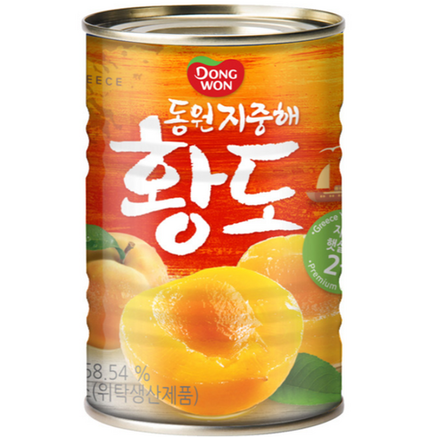 동원 지중해 황도 통조림, 410g, 24개