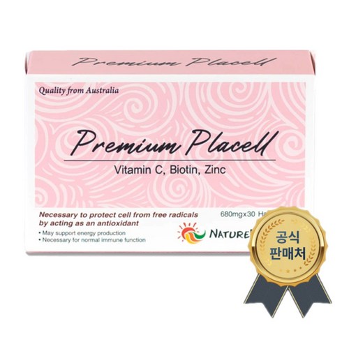 네이처스패밀리 플라셀 고햠량 호주산 100% 양태반 40000mg 30캡슐 콜라겐 비오틴 비타민 C, 1개, 30정