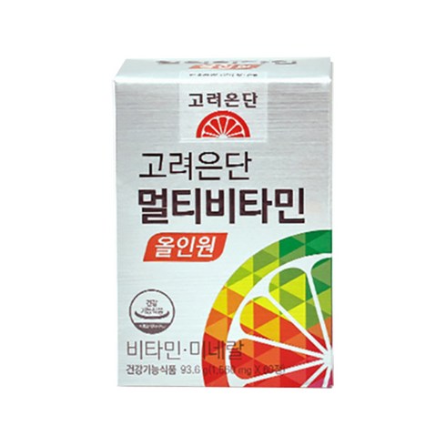 고려은단 유재석 멀티비타민 올인원 2개월분(1박스) 종합비타민 미네랄 영양제, 1개, 93.6g