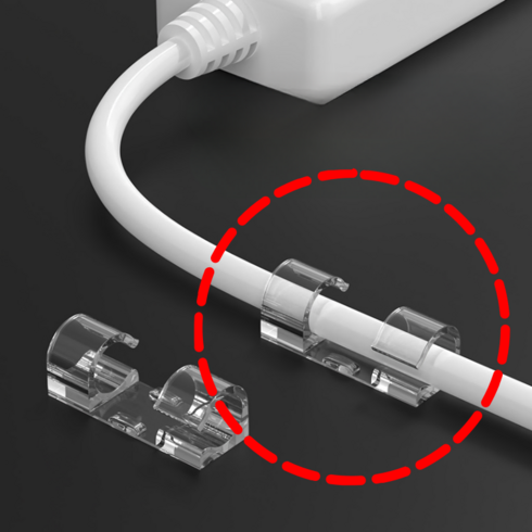 전선정리 - 엔웨스트 케이블 선정리 클립 홀더, 16개, 투명 대형