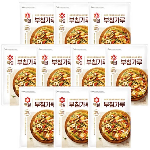 백설 부침가루, 10개, 1kg