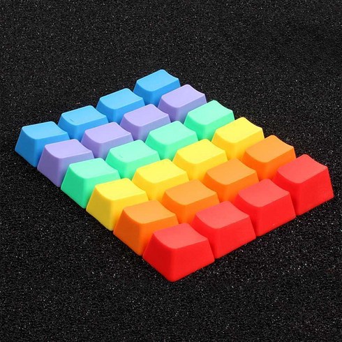 토프레 키캡 무지개 색깔 포인트 키캡 사이즈별 6색상, 그린 / 4개 세트 / R-1