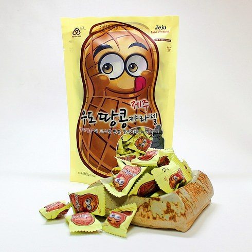 제주 우도 땅콩 카라멜 180g × 3봉, 3개