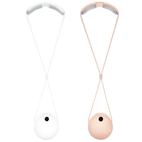 2023년 가성비 최고 디월스하티플w6 손난로 목난로 넥워머 넥밴드 충전식 보조배터리겸용 - 이클아트 듀얼 넥 히터 충전식 손난로 휴대용 보조배터리 목난로 넥밴드 목온열기 넥워머, 핑크