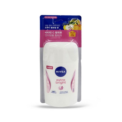 니베아 데오드란트 스틱 엑스트라 브라이트, 50ml, 2개