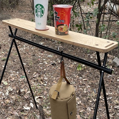 2023년 가성비 최고 다이소인디언행어상판 - 다이소 인디언행어 상판 우드 원목 캠핑 선반 보조테이블