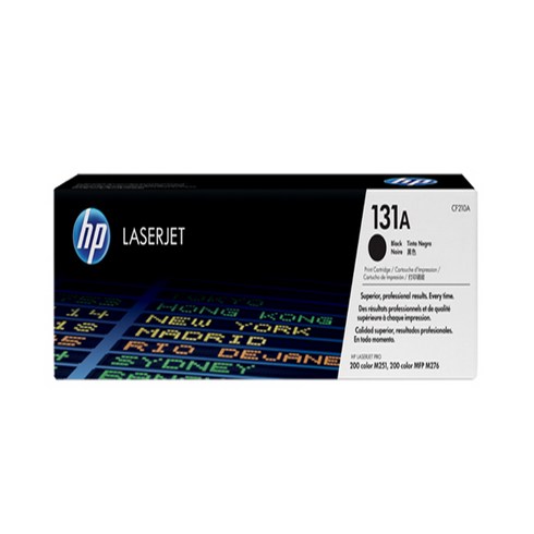 HP Laserjet Pro 200 Color MFP M276nw 정품토너 검정 CF210A 1 600매 NO.131A 사용기종 MFPM251nw MFPM276nw HP정품토너, 1개
